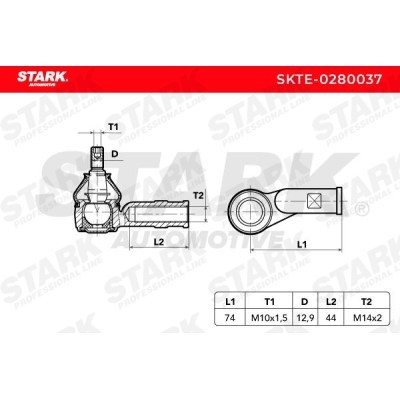 Tie Rod End Stark SKTE-0280037 SKTE-0280037 - photo 3