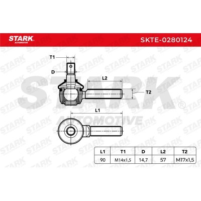 Tie Rod End Stark SKTE-0280124 SKTE-0280124 - photo 5