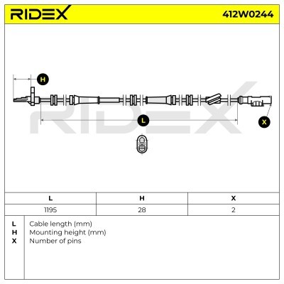 ABS Sensor RIDEX 412W0244 412W0244 - photo 6