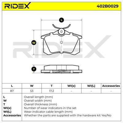 Brake Pads Set RIDEX 402B0029 402B0029 - photo 3