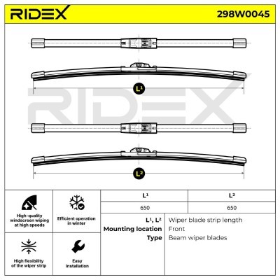 Wiper Blade RIDEX 298W0045 298W0045 - photo 6