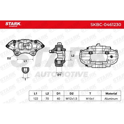 Brake Caliper Stark SKBC-0461230 SKBC-0461230 - photo 3