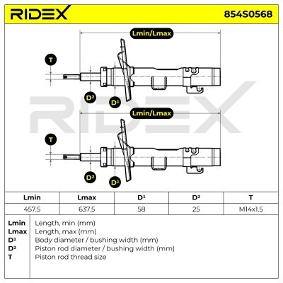 Shock Absorber RIDEX 854S0568 854S0568 - photo 5