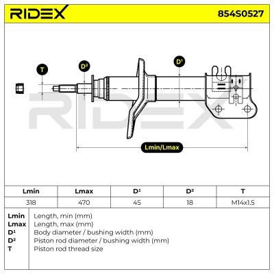 Shock Absorber RIDEX 854S0527 854S0527 - photo 6