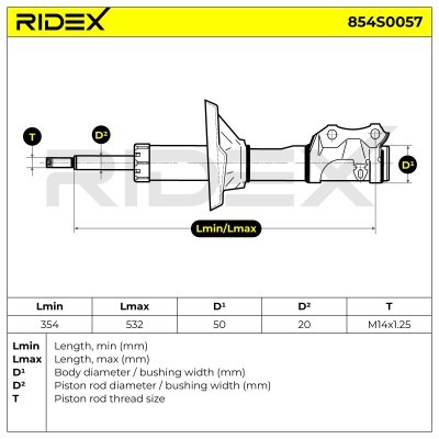 Shock Absorber RIDEX 854S0057 854S0057 - photo 10