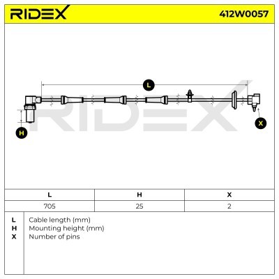 ABS Sensor RIDEX 412W0057 412W0057 - photo 4