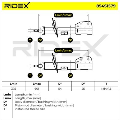 Shock Absorber RIDEX 854S1579 854S1579 - photo 8