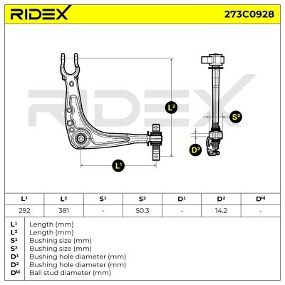 Control Arm RIDEX 273C0928 273C0928 - photo 5