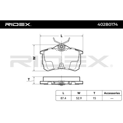Brake Pads Set RIDEX 402B0174 402B0174 - photo 7