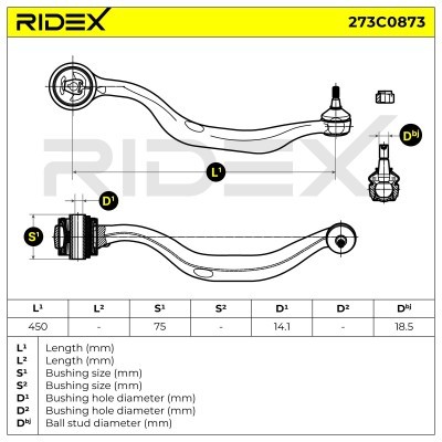 Control Arm RIDEX 273C0873 273C0873 - photo 6