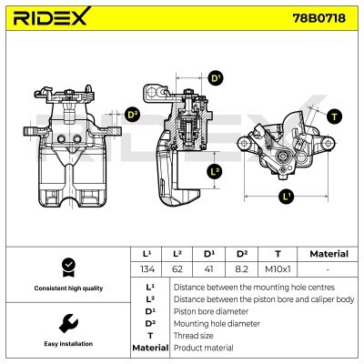 Brake Caliper RIDEX 78B0718 78B0718 - photo 6