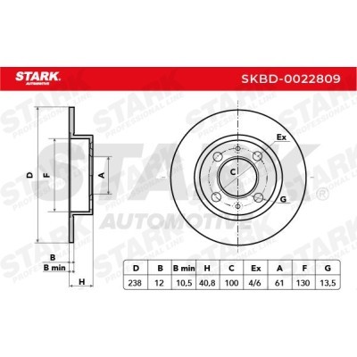 Brake Disc Stark SKBD-0022809 SKBD-0022809 - photo 5