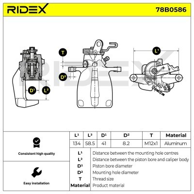 Brake Caliper RIDEX 78B0586 78B0586 - photo 6