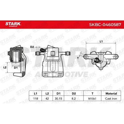Brake Caliper Stark SKBC-0460587 SKBC-0460587 - photo 6