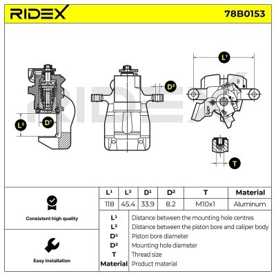 Brake Caliper RIDEX 78B0153 78B0153 - photo 4