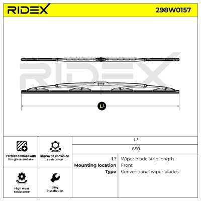 Wiper Blade RIDEX 298W0157 298W0157 - photo 8