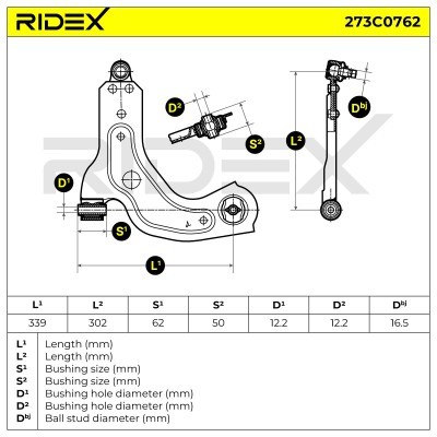 Control Arm RIDEX 273C0762 273C0762 - photo 5