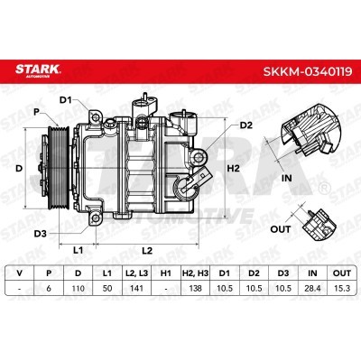 Compressor, Air Conditioning SKKM-0340119 - photo 8