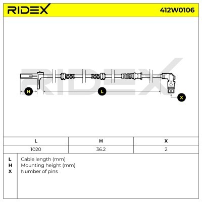 ABS Sensor RIDEX 412W0106 412W0106 - photo 7