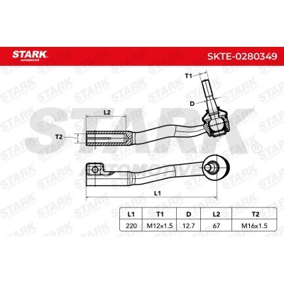Tie Rod End Stark SKTE-0280349 SKTE-0280349 - photo 6
