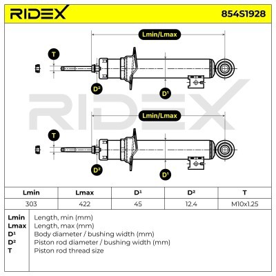 Shock Absorber RIDEX 854S1928 854S1928 - photo 4