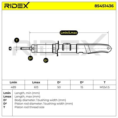 Shock Absorber RIDEX 854S1436 854S1436 - photo 8