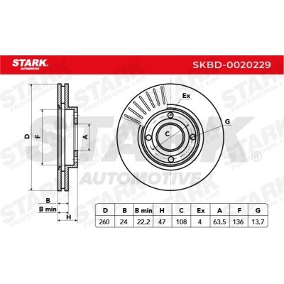 Brake Disc Stark SKBD-0020229 SKBD-0020229 - photo 6