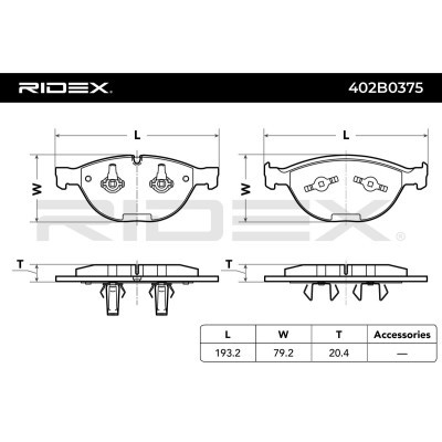 Brake Pads Set RIDEX 402B0375 402B0375 - photo 7
