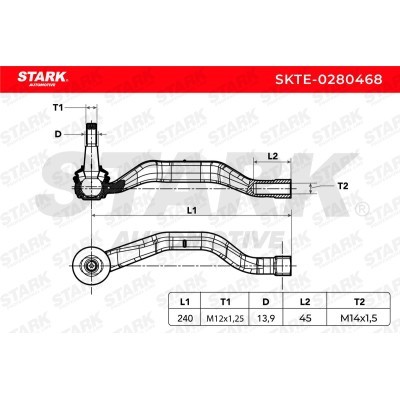 Tie Rod End Stark SKTE-0280468 SKTE-0280468 - photo 5