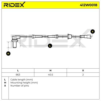 ABS Sensor RIDEX 412W0018 412W0018 - photo 5