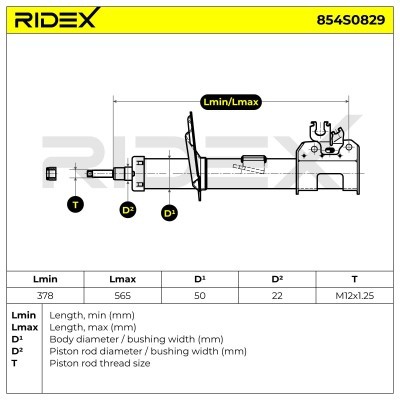 Shock Absorber RIDEX 854S0829 854S0829 - photo 9