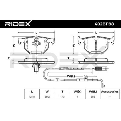 Brake Pads Set RIDEX 402B1198 402B1198 - photo 7
