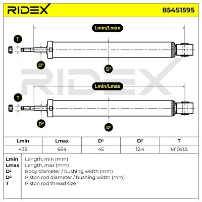 Shock Absorber RIDEX 854S1595 854S1595 - photo 6
