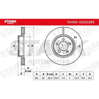 Brake Disc Stark SKBD-0022285 SKBD-0022285 - photo 4