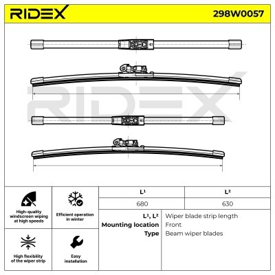 Wiper Blade RIDEX 298W0057 298W0057 - photo 5