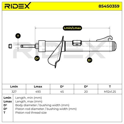 Shock Absorber RIDEX 854S0359 854S0359 - photo 6