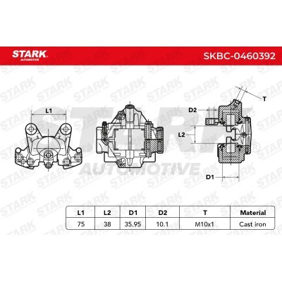 Brake Caliper Stark SKBC-0460392 SKBC-0460392 - photo 4