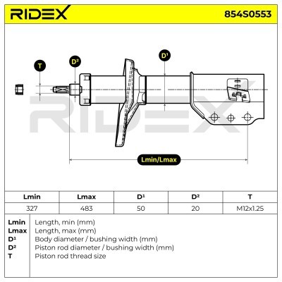 Shock Absorber RIDEX 854S0553 854S0553 - photo 6