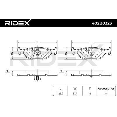 Brake Pads Set RIDEX 402B0323 402B0323 - photo 7