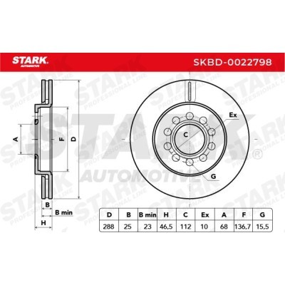 Brake Disc Stark SKBD-0022798 SKBD-0022798 - photo 4