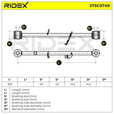 Control Arm RIDEX 273C0749 273C0749 - photo 5
