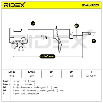 Shock Absorber RIDEX 854S0229 854S0229 - photo 12