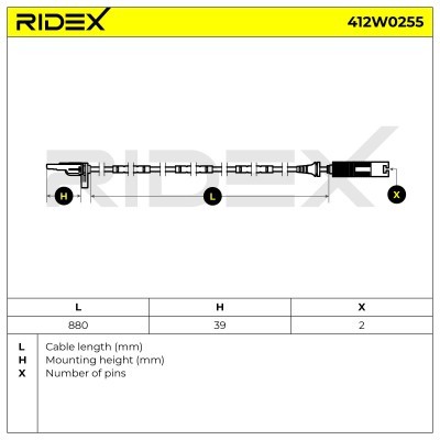 ABS Sensor RIDEX 412W0255 412W0255 - photo 5