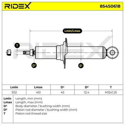 Shock Absorber RIDEX 854S0618 854S0618 - photo 6