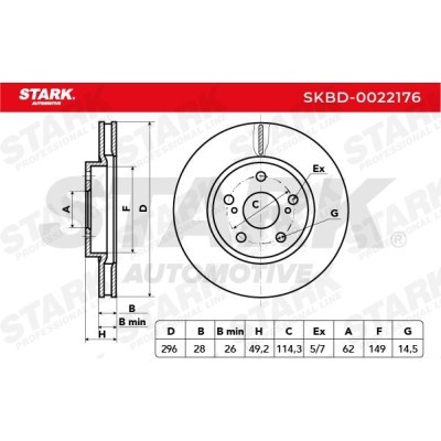 Brake Disc Stark SKBD-0022176 SKBD-0022176 - photo 5