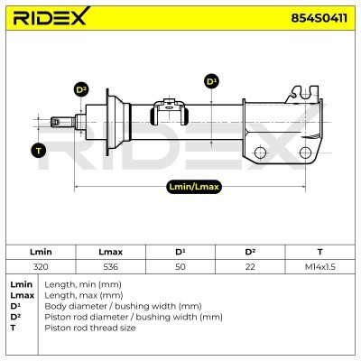 Shock Absorber RIDEX 854S0411 854S0411 - photo 9