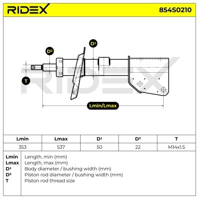 Shock Absorber RIDEX 854S0210 854S0210 - photo 8