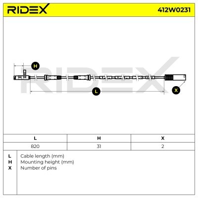 ABS Sensor RIDEX 412W0231 412W0231 - photo 5