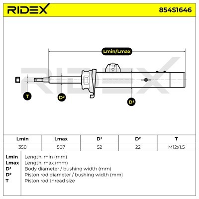 Shock Absorber RIDEX 854S1646 854S1646 - photo 8
