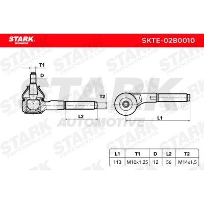 Tie Rod End Stark SKTE-0280010 SKTE-0280010 - photo 3